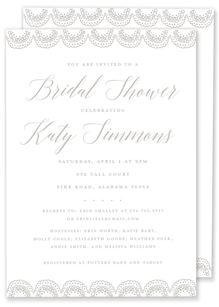 Lace Shower Invitation