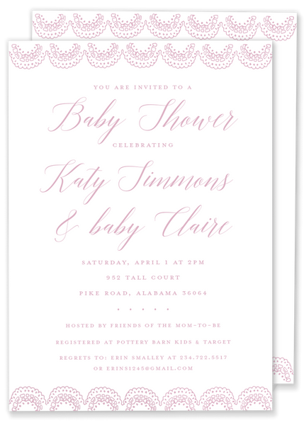 Lace Shower Invitation