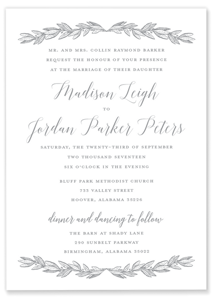 Madison Leigh Garland Invitation