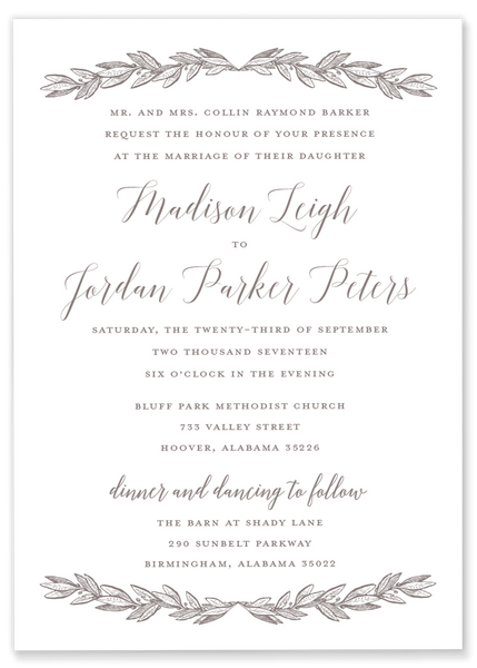 Madison Leigh Garland Invitation