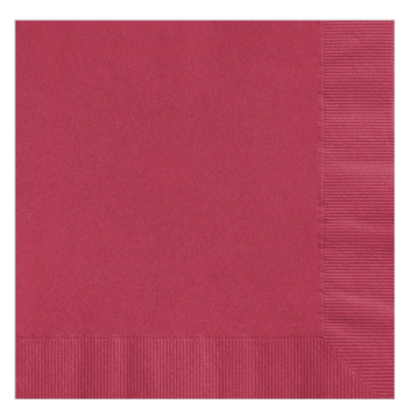 Magenta Cocktail Napkin with Foil Imprint