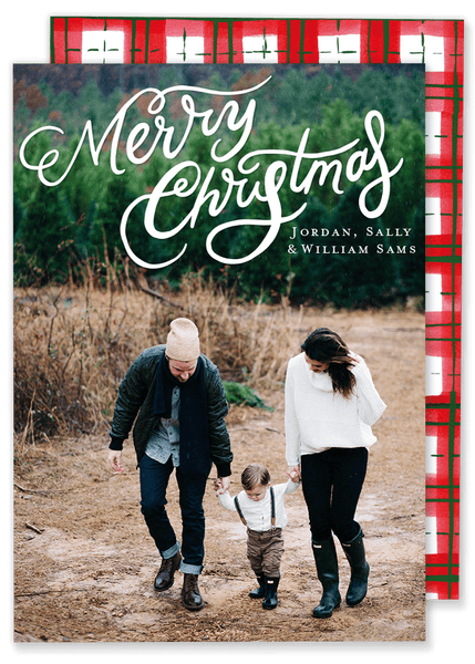 Merry Christmas Plaid Card