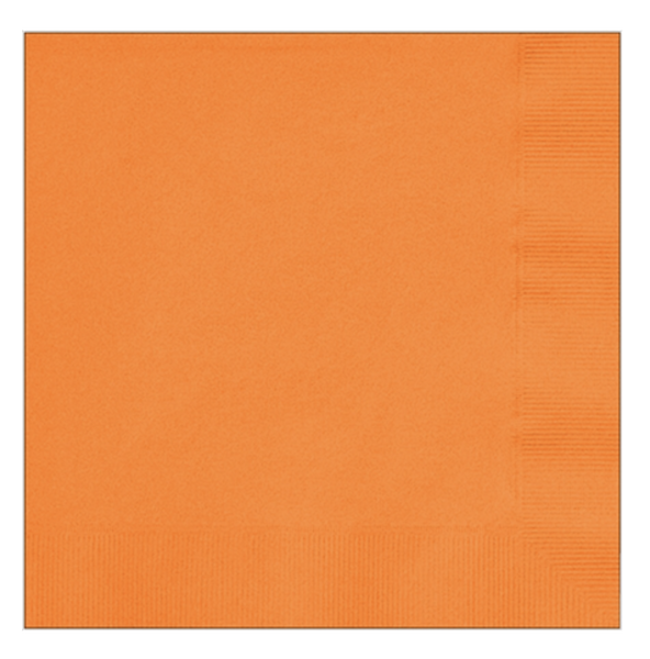 Orange Cocktail Napkin with Foil Imprint