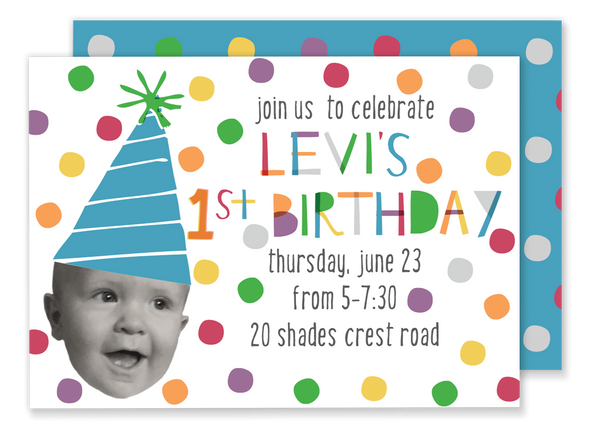 Party Hat Birthday Invitation