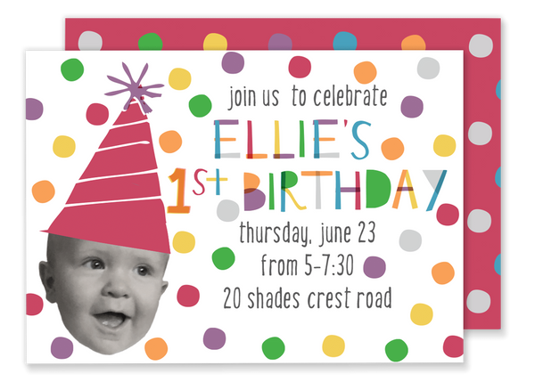Party Hat Birthday Invitation