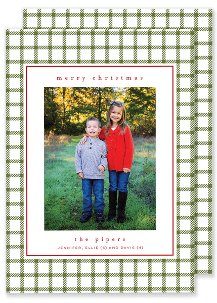 Piper Plaid Christmas Card