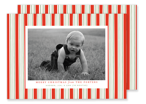 Porter Pinstripe Christmas Card