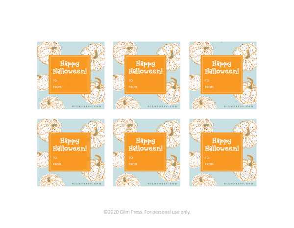 Pumpkin Halloween Gift Tag