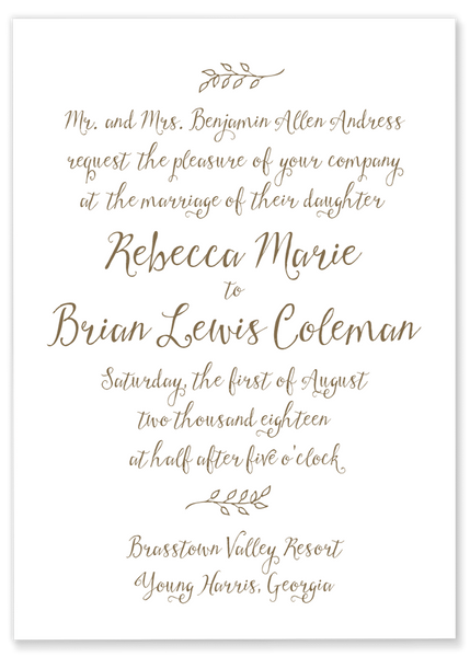 Rebecca Marie Wedding Invitation