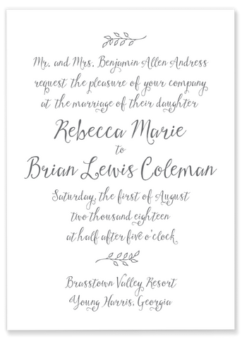 Rebecca Marie Wedding Invitation