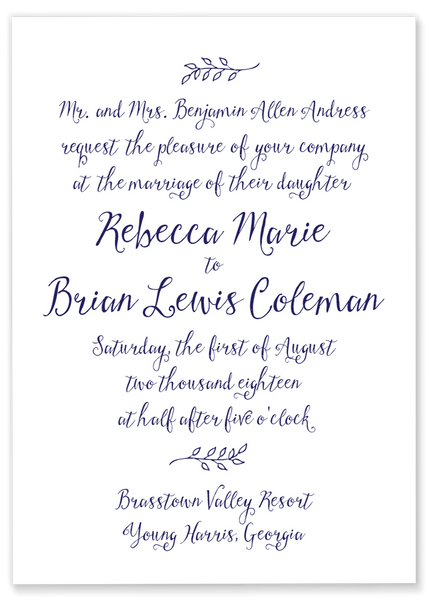 Rebecca Marie Wedding Invitation