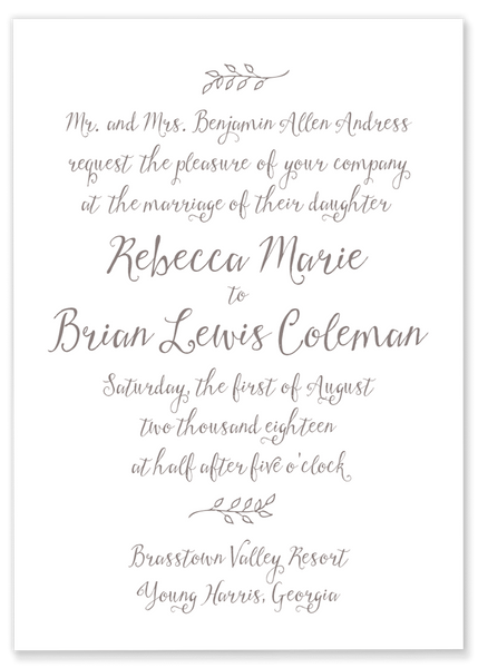 Rebecca Marie Wedding Invitation