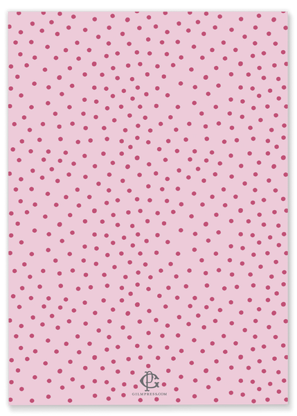 polka dot birth announcement back