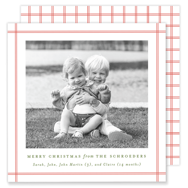 Schroeder Stripe Christmas Card