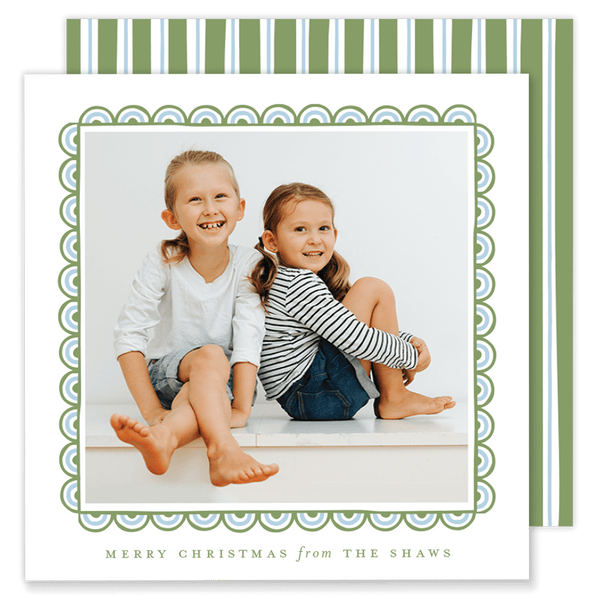 Shaw Scallop Square Christmas Card