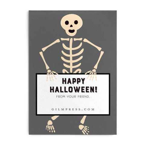 Skeleton Halloween Gift Tag