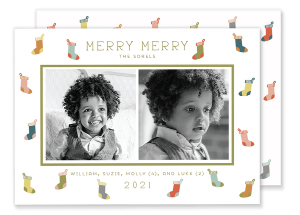 Sorel Stocking Christmas Card