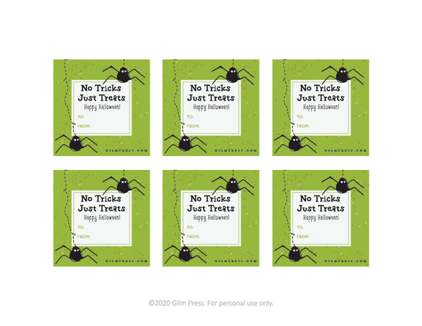 Spider Halloween Gift Tag