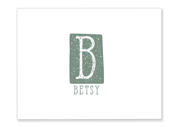 Stamped Letter Folded Note Card