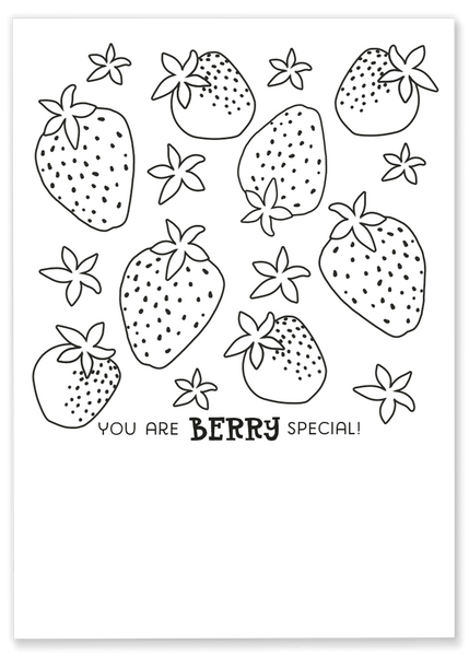 Strawberry Coloring Sheet