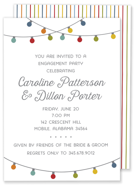 String Lights Baby Shower invitation