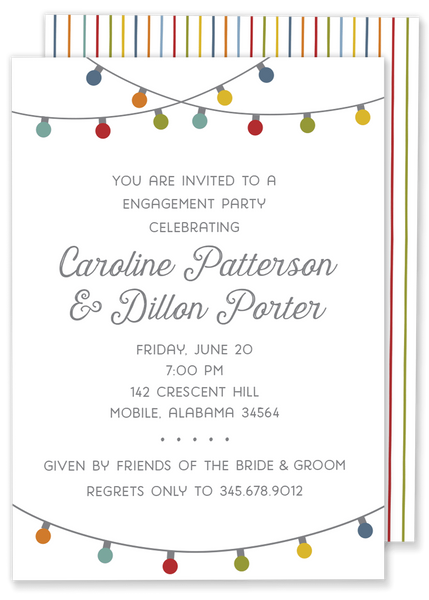 String Lights Wedding Shower invitation
