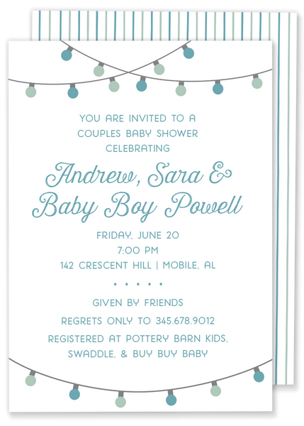String Lights Wedding Shower invitation