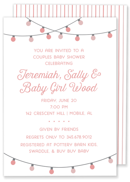 String Lights Wedding Shower invitation