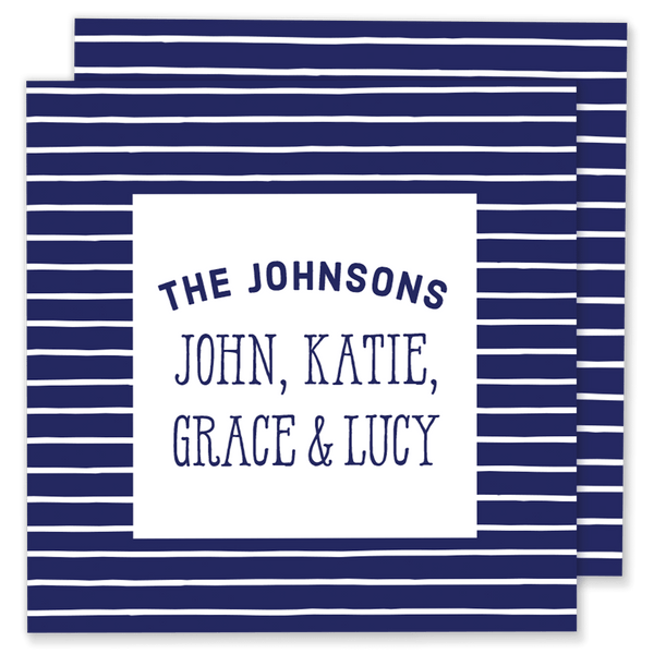 Striped Family Calling Card