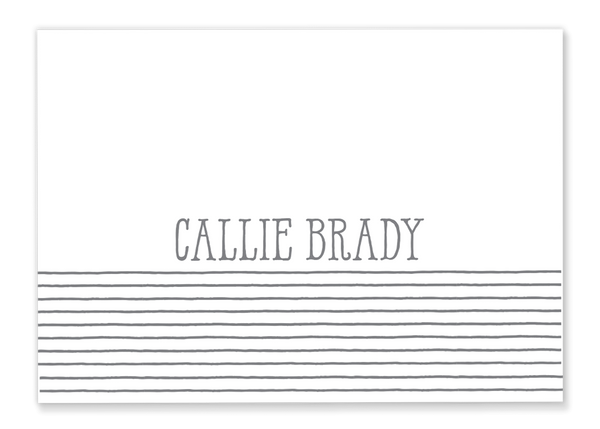 Striped Name Folded Notes