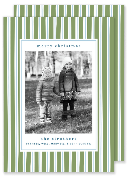 Strother Stripe Christmas Card