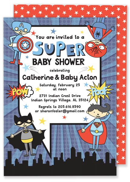 Super Hero Invitation
