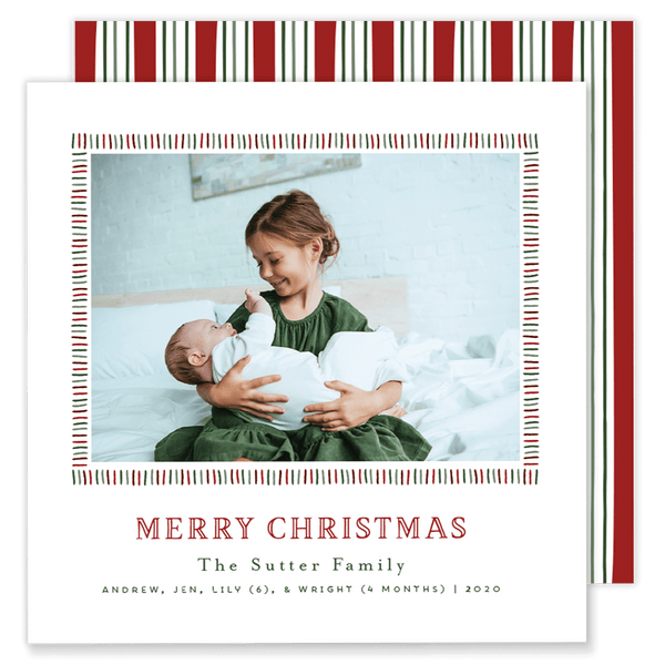 Sutter Stripe Christmas Card