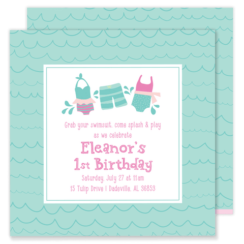 Swimsuit Birthday Party Invitation