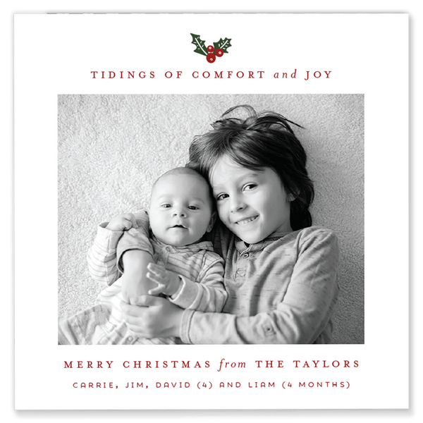 Taylor Tidings Square Christmas Card