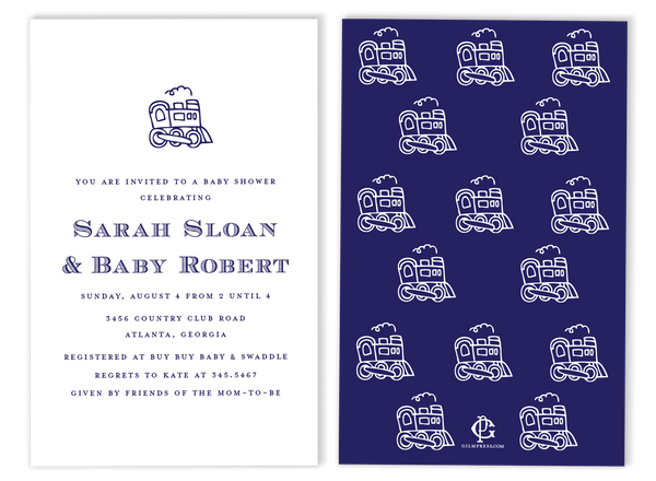 Train Baby Shower Invitation