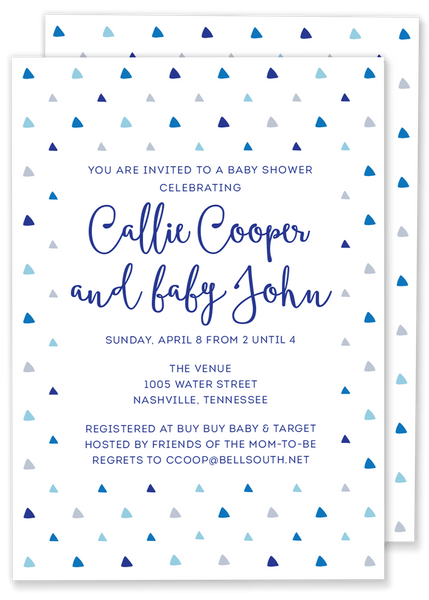 Triangle Baby Shower invitation