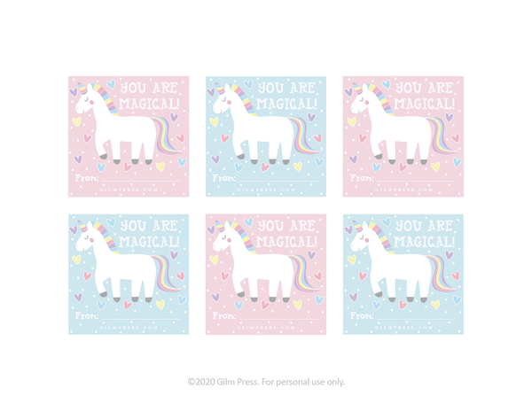 Magical Unicorn valentine