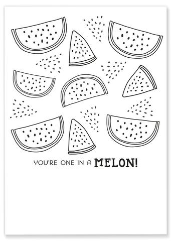 Watermelon Coloring Sheet