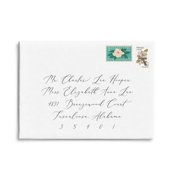 White Script // Envelope Addressing