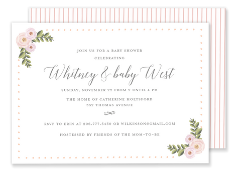 Whitney Watercolor Shower Invitation