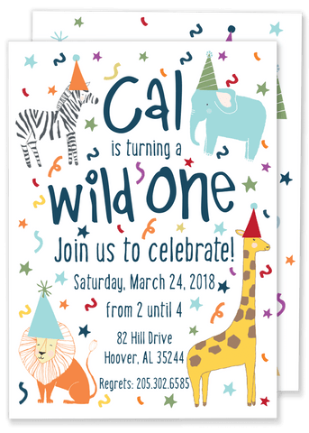 Wild One Birthday Invitation