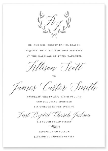 Laurel Wedding Invitation