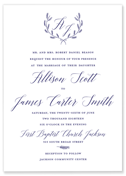 Laurel Wedding Invitation