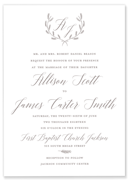 Laurel Wedding Invitation