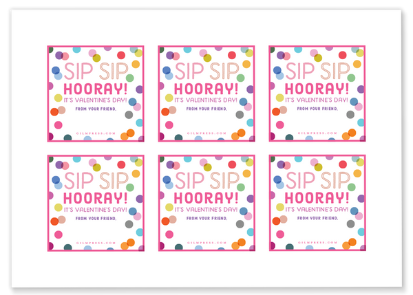 Sip Sip Hooray valentine