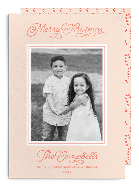 Campbell Candy Cane Christmas Card