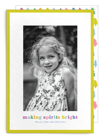 Mallie Making Spirits Bright Christmas Card