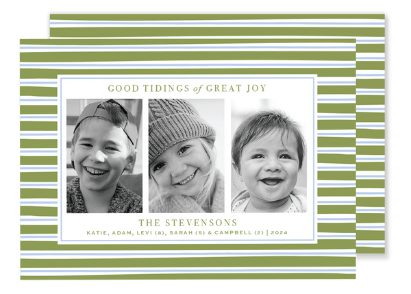 Stevenson Stripe Christmas Card