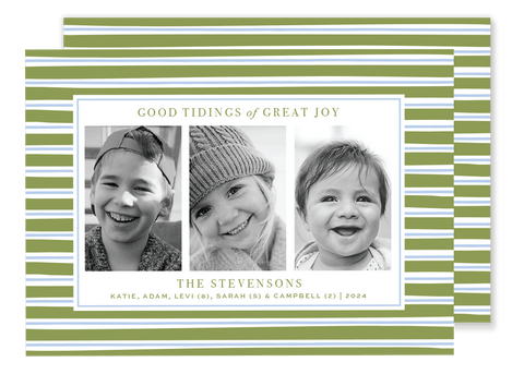 Stevenson Stripe Christmas Card